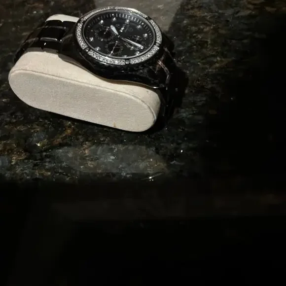 Bulova Black Crystal Stainless Watch C970293